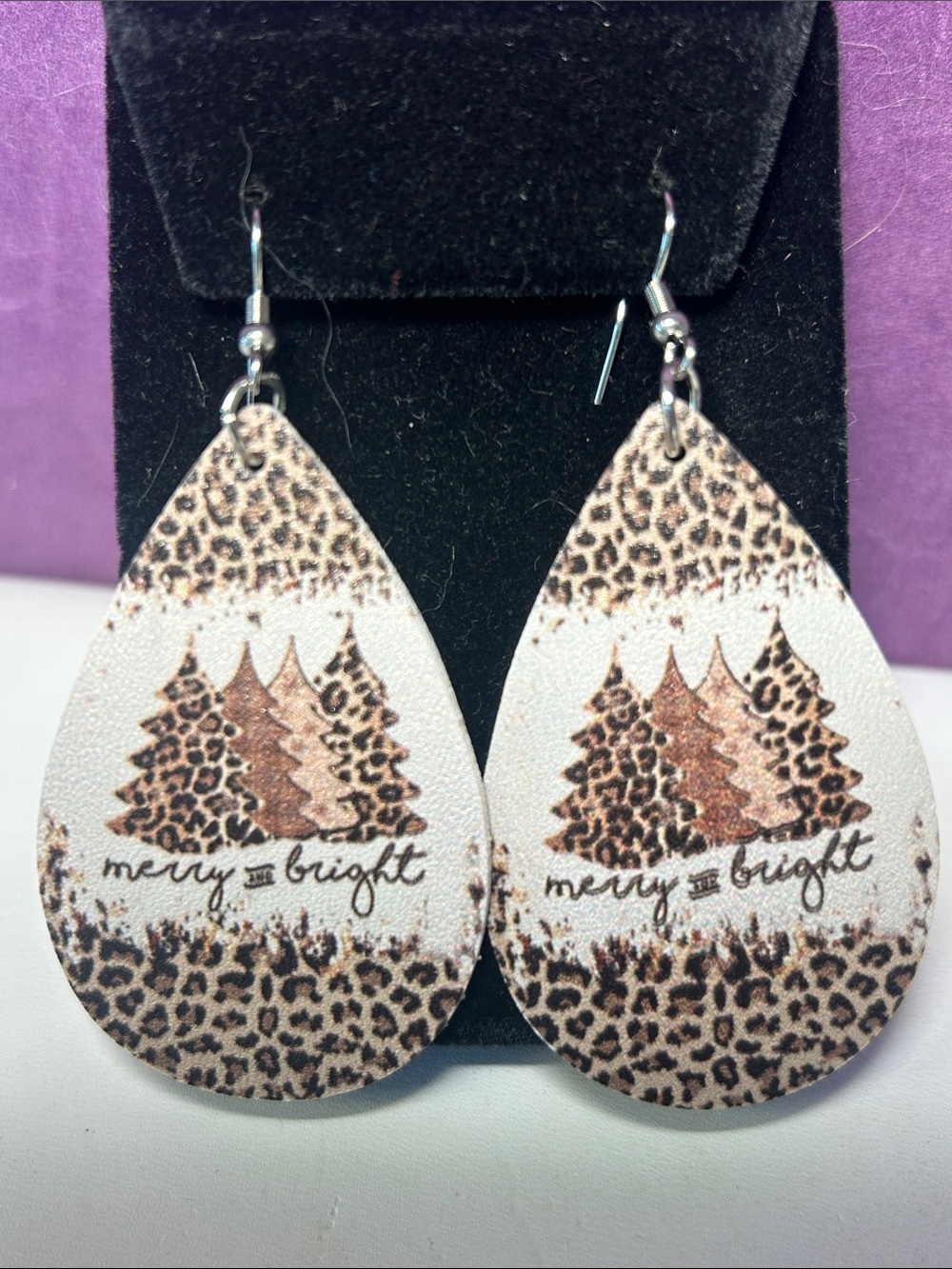 Merry & Bright Leopard Teardrop Earrings